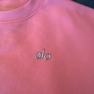 ALO Bubblegum Pink Accolade Crewneck Pullover XL